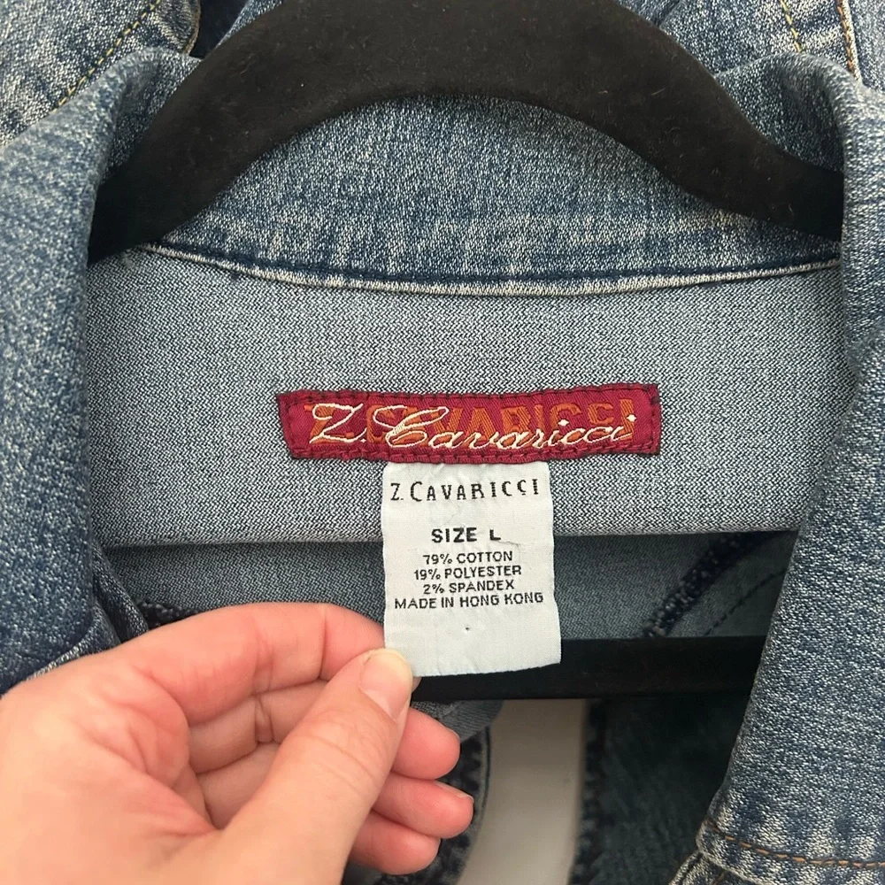 Z Cavaricci Vintage Denim Jacket Women’s Large Buttons